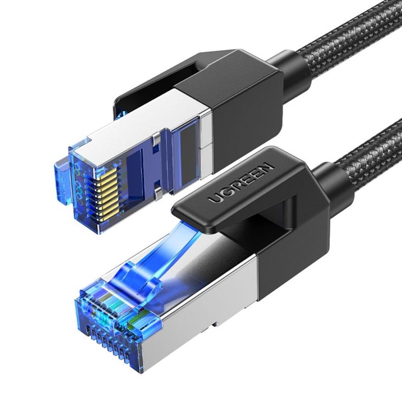 CABLE DE RED 10M CAT8 F/FTP (40GBPS) TRENZADO NEGRO UGREEN NW153-1