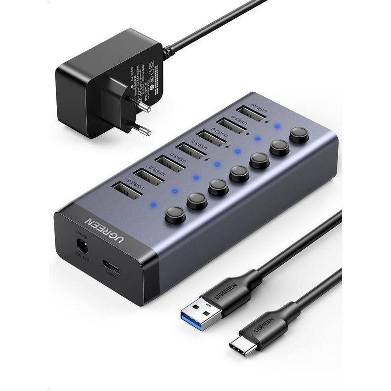 HUB USB-A 3.0 7 PORT USB-A 3.0 ENERGIZADO 3.5A MAX UGREEN CM481-1