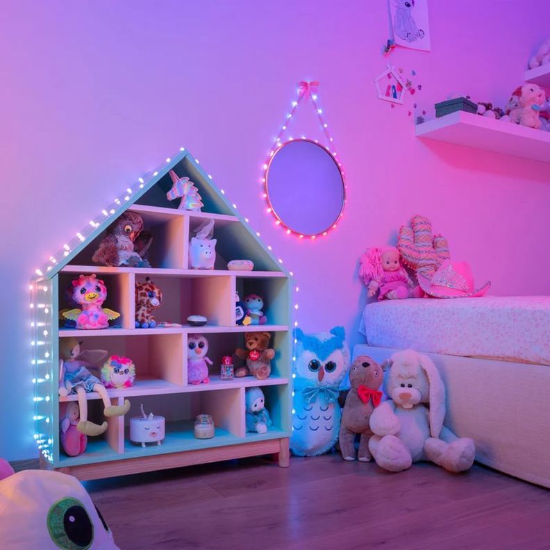 CADENA DE CORAZONES LED RGB USB-C CABLE TRANSPARENTE TWINKLY TWKH100RGB-T-2