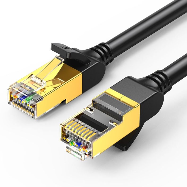 CABLE DE RED 10M CAT7 F/FTP (10GBPS) NEGRO UGREEN NW107-0