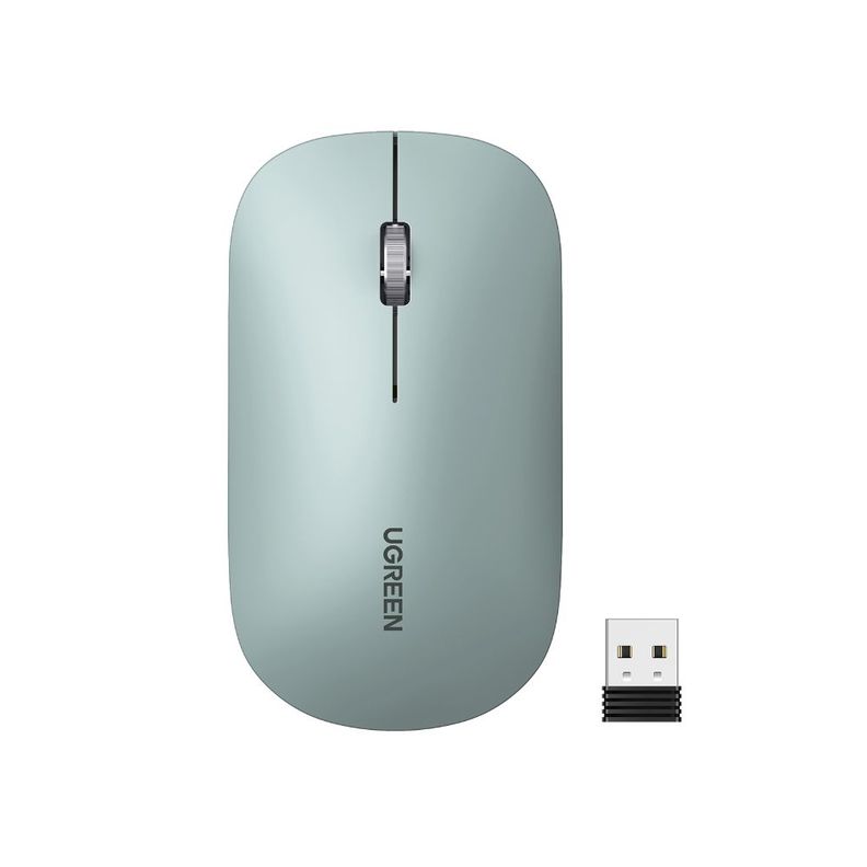 MOUSE INALAMBRICO ULTRA-SLIM VERDE CLARO UGREEN MU001 Celeste