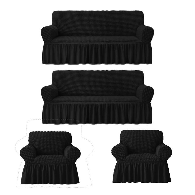 Juego de Cubre Sillones 3+3+1+1 Set de Fundas de Estilo Turco -1