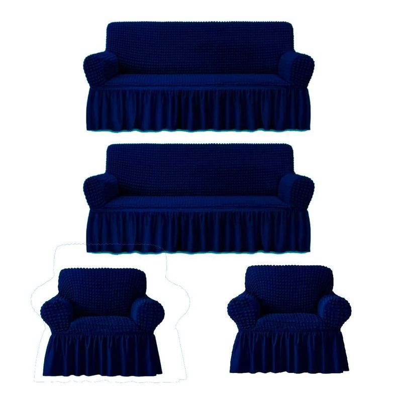 Juego de Cubre Sillones 3+3+1+1 Set de Fundas de Estilo Turco -2