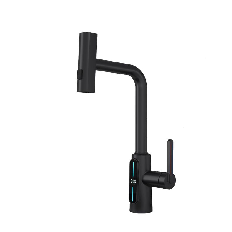 Llave monomando extensible Black ShootHome visor digital-0