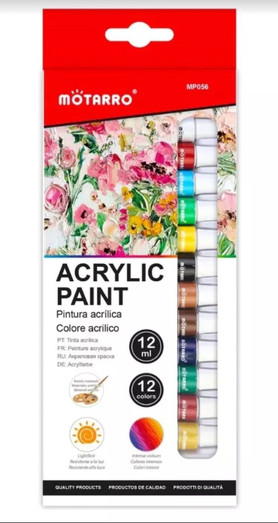 Set de pinturas Acrílicas 12 unidades-1