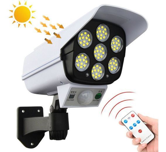 Foco Solar con Sensor y Diseño de Cámara -0