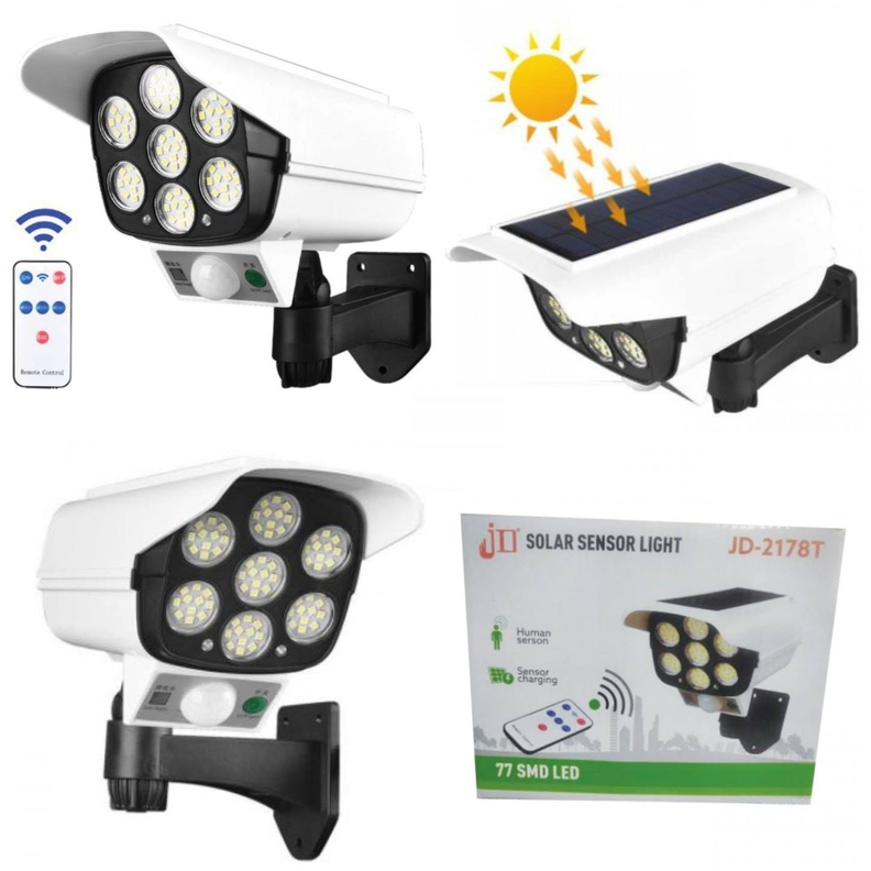 Foco Solar con Sensor y Diseño de Cámara -3