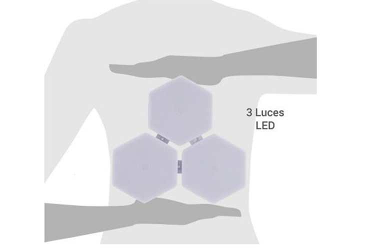 Set de 3 Luces Led Hexagonales con Control 120 Lúmenes-3