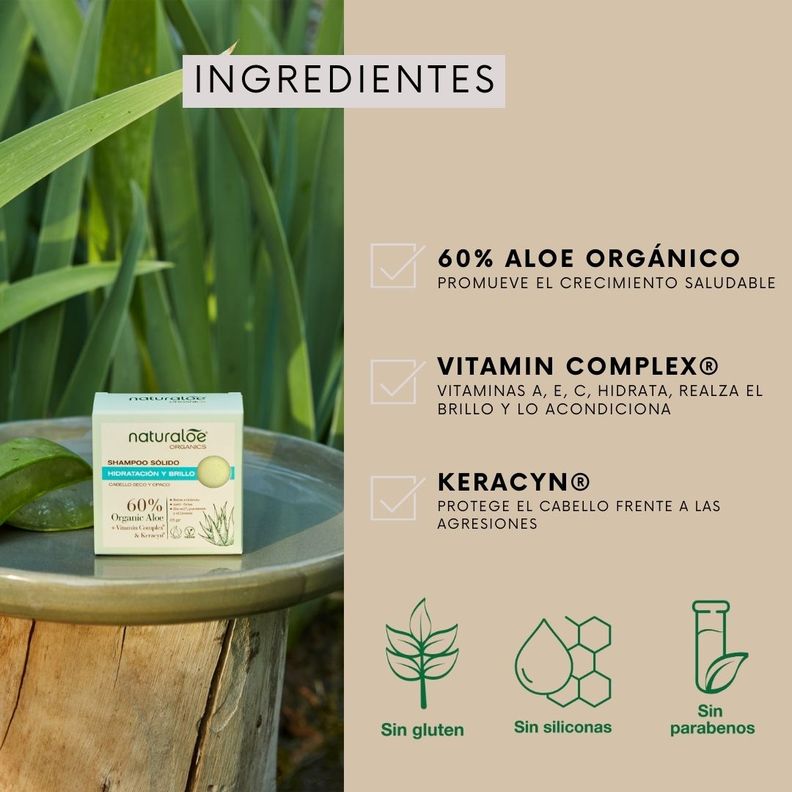 Shampoo Sólido Naturaloe Hidratación y Brillo 83gr-2