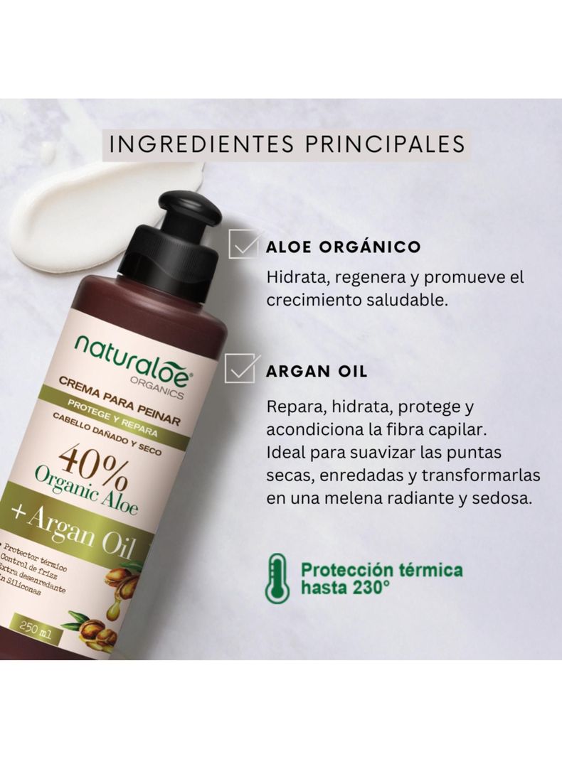 Crema de Peinar Naturaloe Reparación Argan Oil 250mL-1