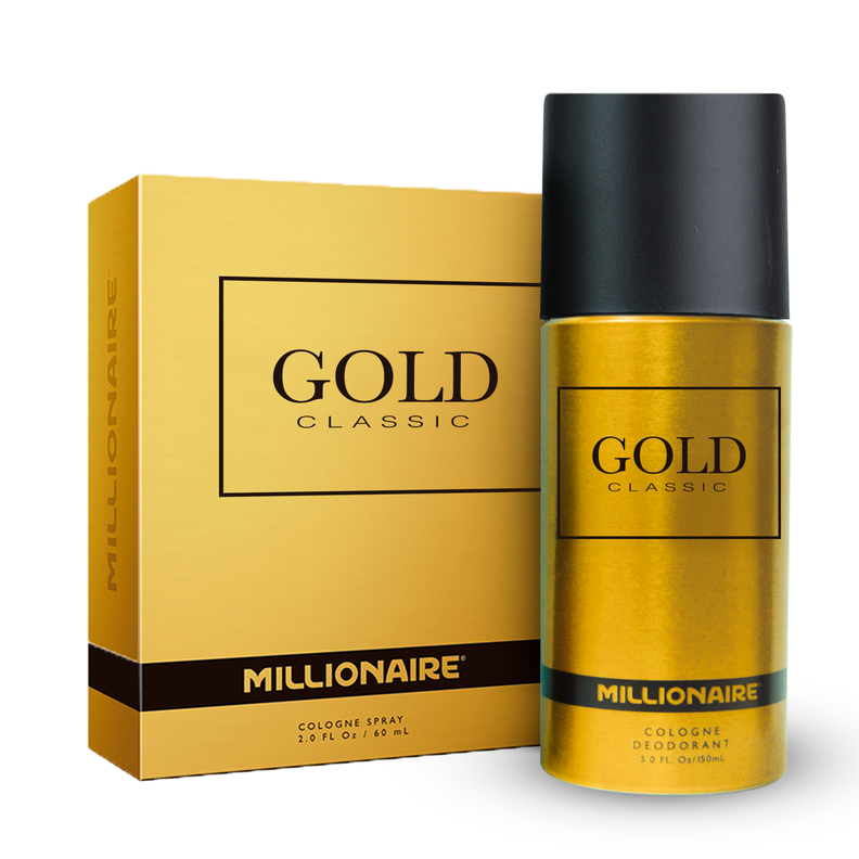 Pack Perfume Millionaire Gold Classic 60ml+Desodorante 150ml Amarillo