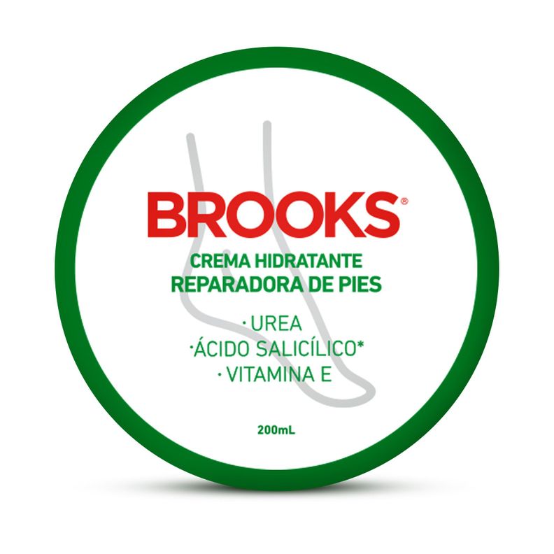 Crema Hidratante de Pies Brooks 200ml-1