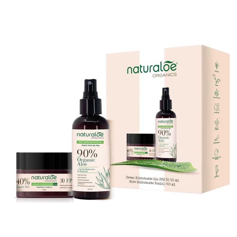 Set Naturaloe Crema dia 50ml + Mist 140ml Rosado [ 650 ]
