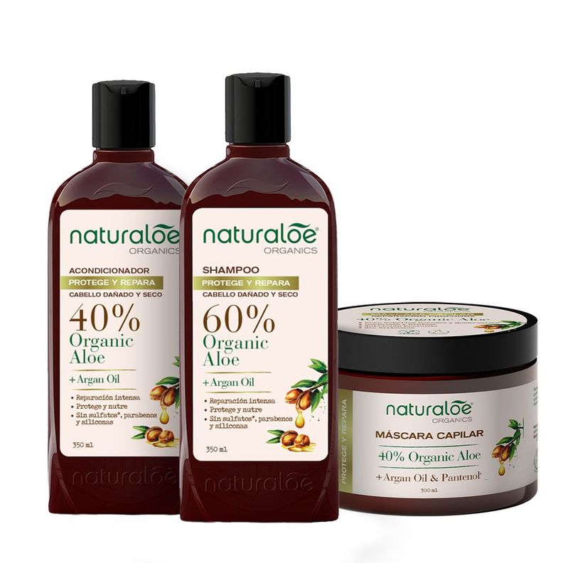 Set Shampoo + Acondicionador + Masc Reparación Aloe & Argan-0