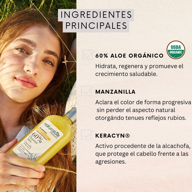 Shampoo Naturaloe Reflejos Rubios 350ml-2