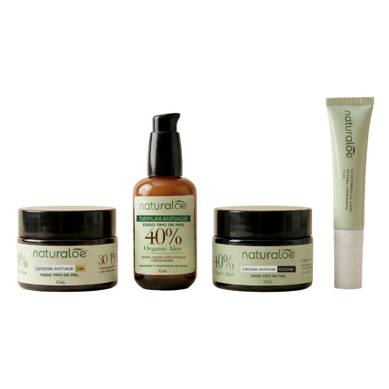 Set Rutina Completa Skincare Antiage Naturaloe Cafe