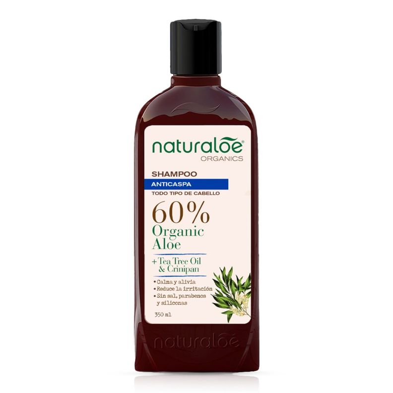 Shampoo Naturaloe Anticaspa con Aceite de Tea Tree 350 ml-0