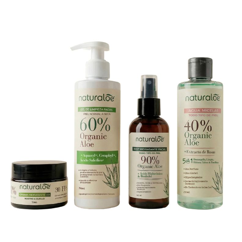 Set Rutina Completa Hidratacion Naturaloe Cafe