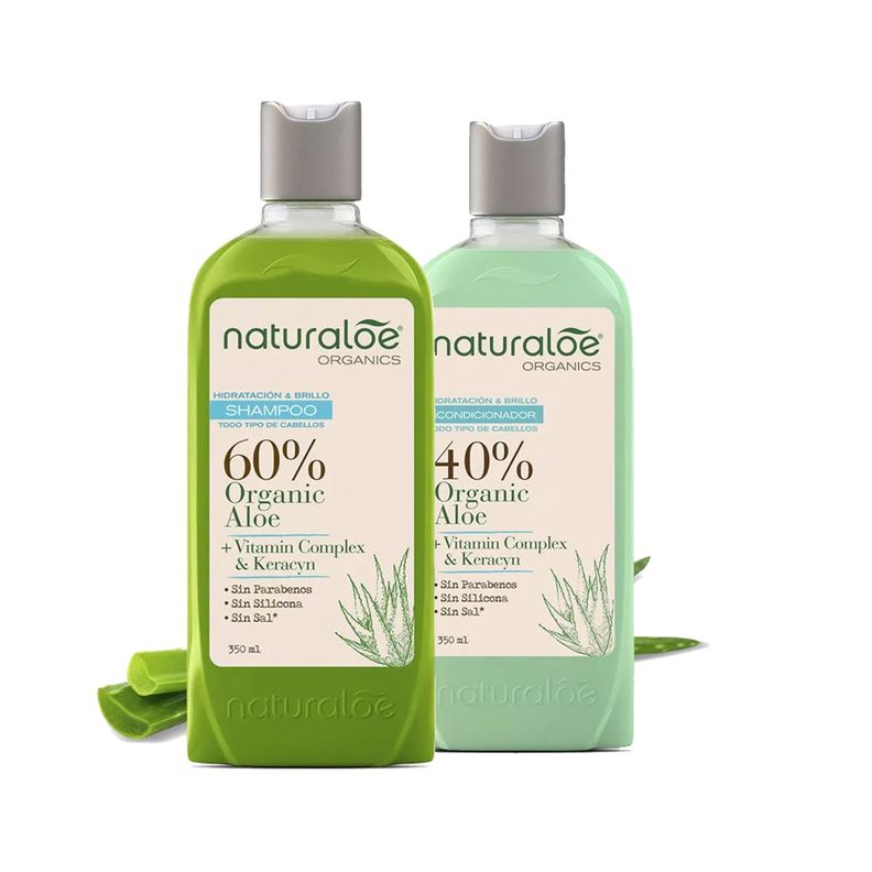 Shampoo  + Acondicionador Hidratacion y Brillo 350ml Transparente [ 9997 ]