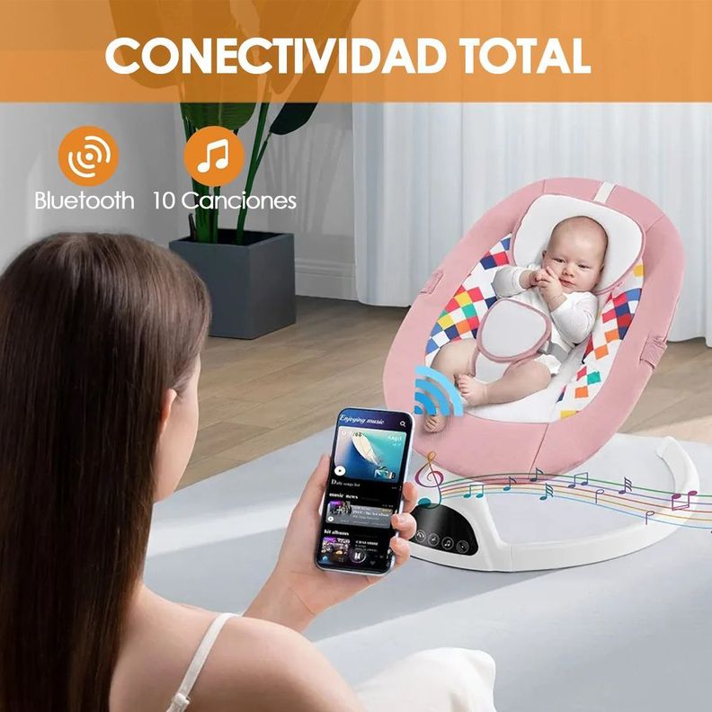 Silla Mecedora Eléctrica Táctil para Bebé - BABYMINE-1
