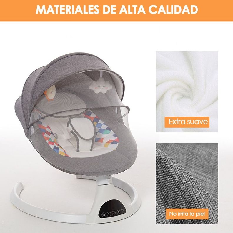 Silla Mecedora Eléctrica Táctil para Bebé - BABYMINE-2