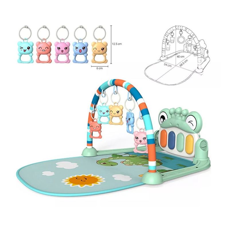 Gimnasio Pedal Piano Dinosaurio Verde -3