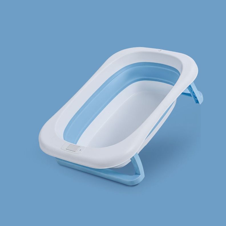 Bañera Plegable Bebé Con Malla Para Baño Azul BABYMINE-1