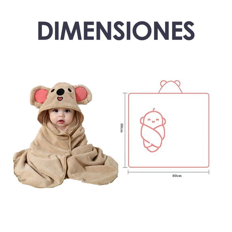 Toalla Para Bebé Con Capucha Animales - Babymine-3