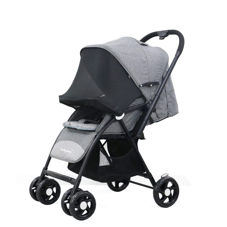 Coche de paseo - Reversible Pro Gris + Cobertor para lluvia-7