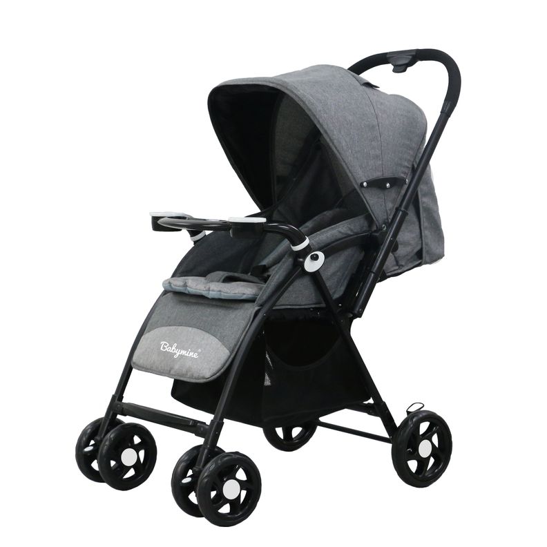 Coche de paseo – Reversible Pro Gris Babymine-6