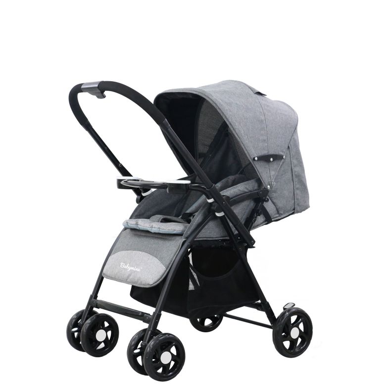 Coche de paseo – Reversible Pro Gris Babymine-0