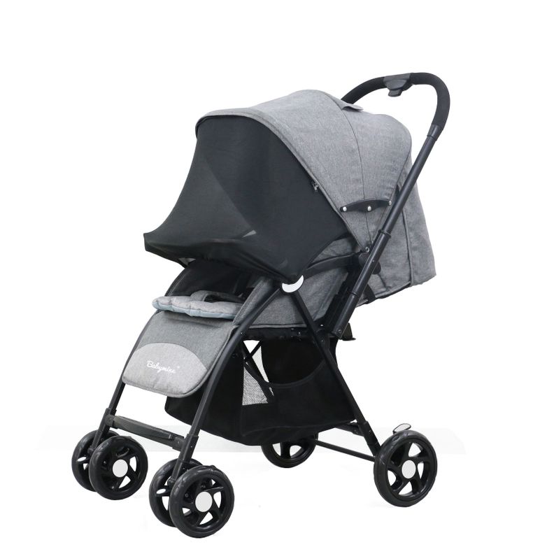 Coche de paseo – Reversible Pro Gris Babymine-1