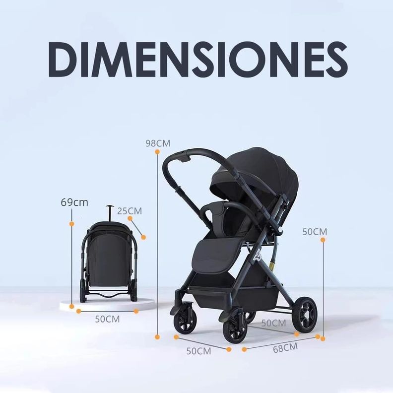 Coche de Bebé Reversible Maleta LuxRide Minnie – BABYMINE-7