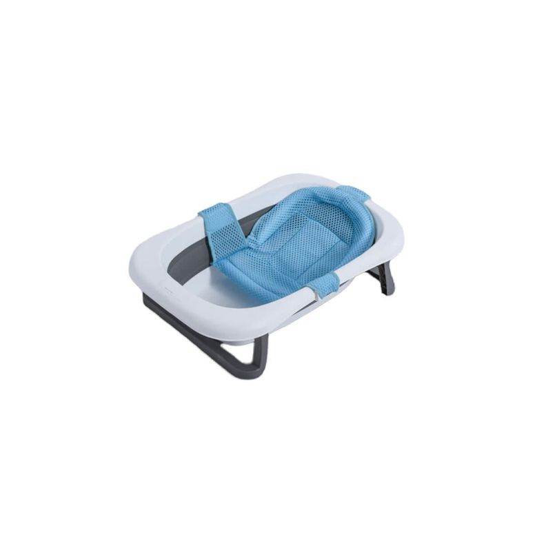 Bañera Plegable Bebé Con Malla Para Baño Gris BABYMINE-0