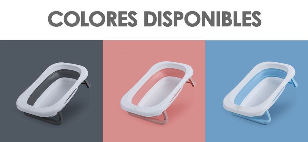 Bañera Plegable Bebé Con Malla Para Baño Gris BABYMINE-5