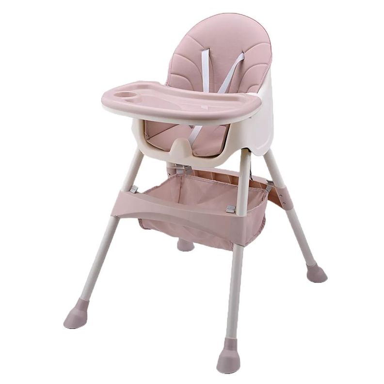 Silla de comer multifuncional Rosada – Babymine-0