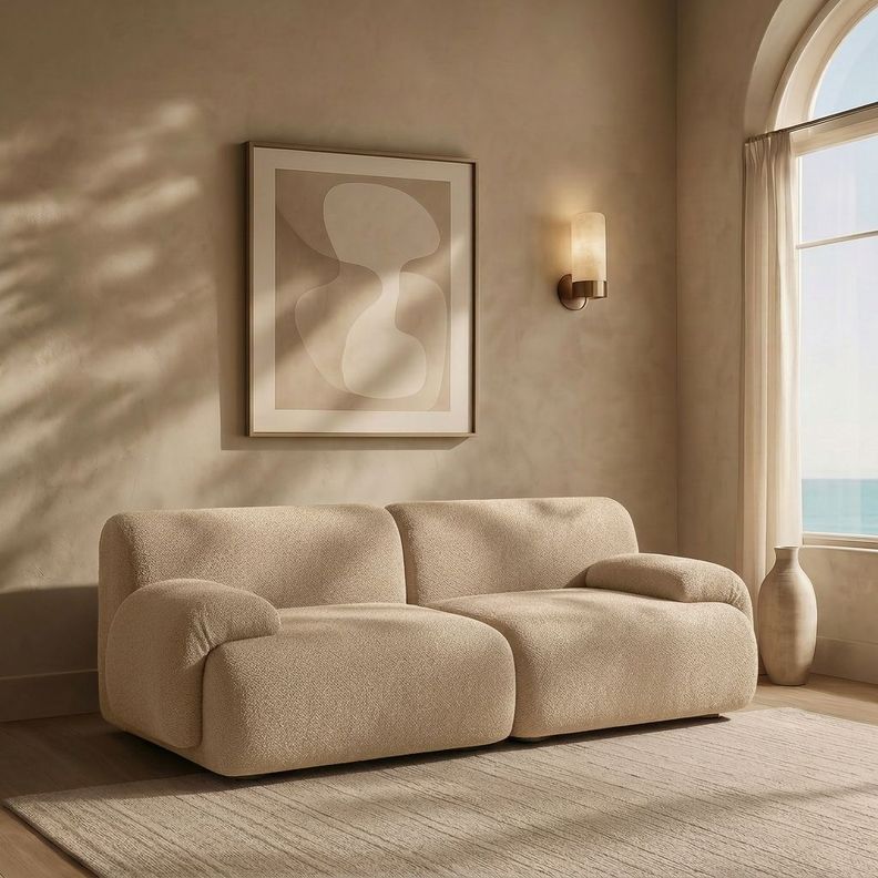 Sofa de 2 cuerpos Dune arena Beige