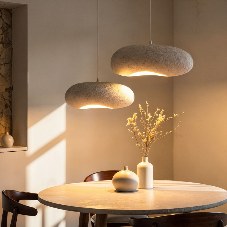 Lámpara Colgante de Techo 45 cm Blanco Moteado Estilo Wabi-Sabi