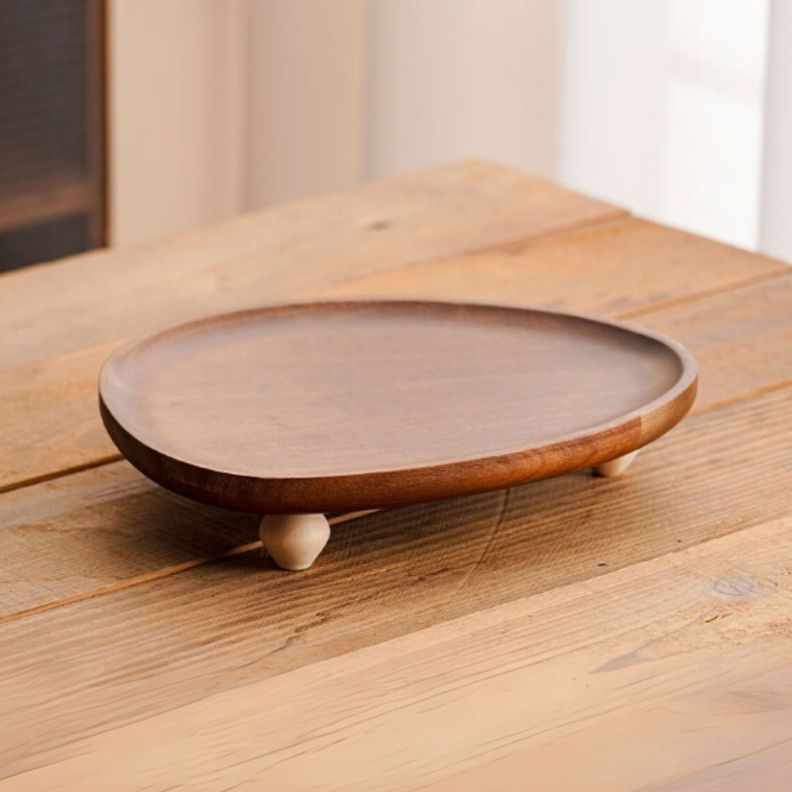 Bandeja de Madera Elevada Decorativa