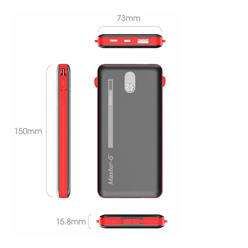 Batería Externa Master-G 10000 Mah Doble Carga Power Bank-6