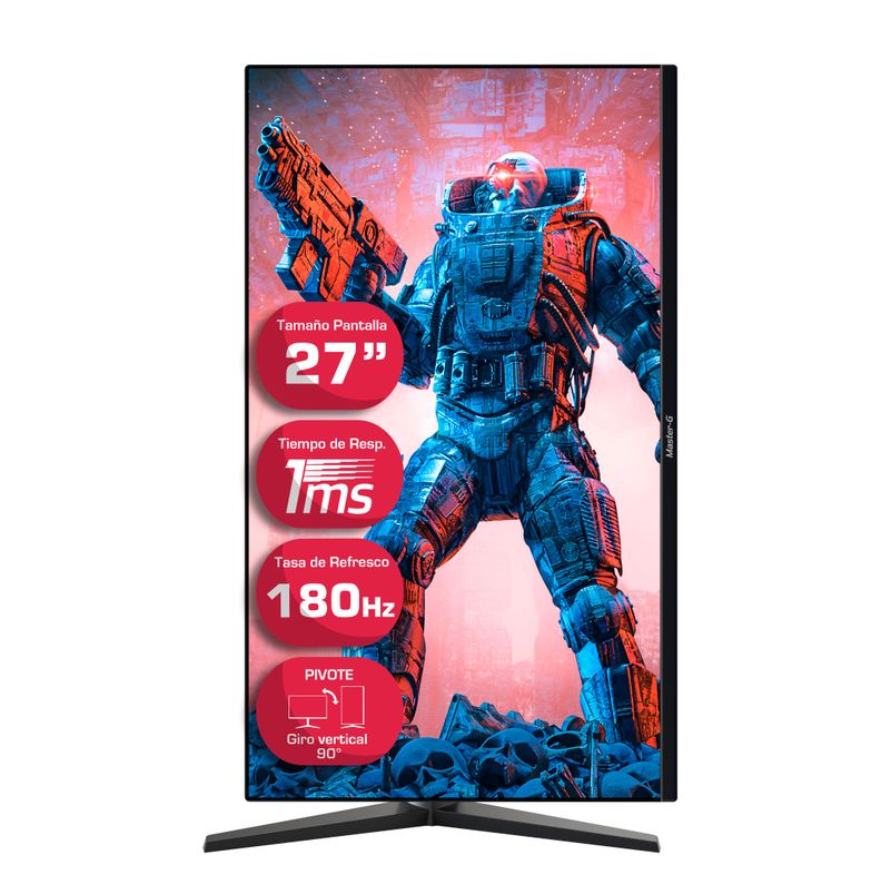 Monitor Gamer 27" Full HD Posición Vertical 180Hz 1Ms-1