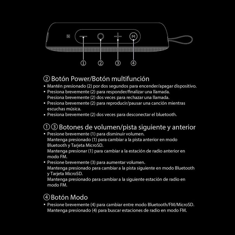 Parlante Portátil Karbon5 Bluetooth IPX7 Master-G-8