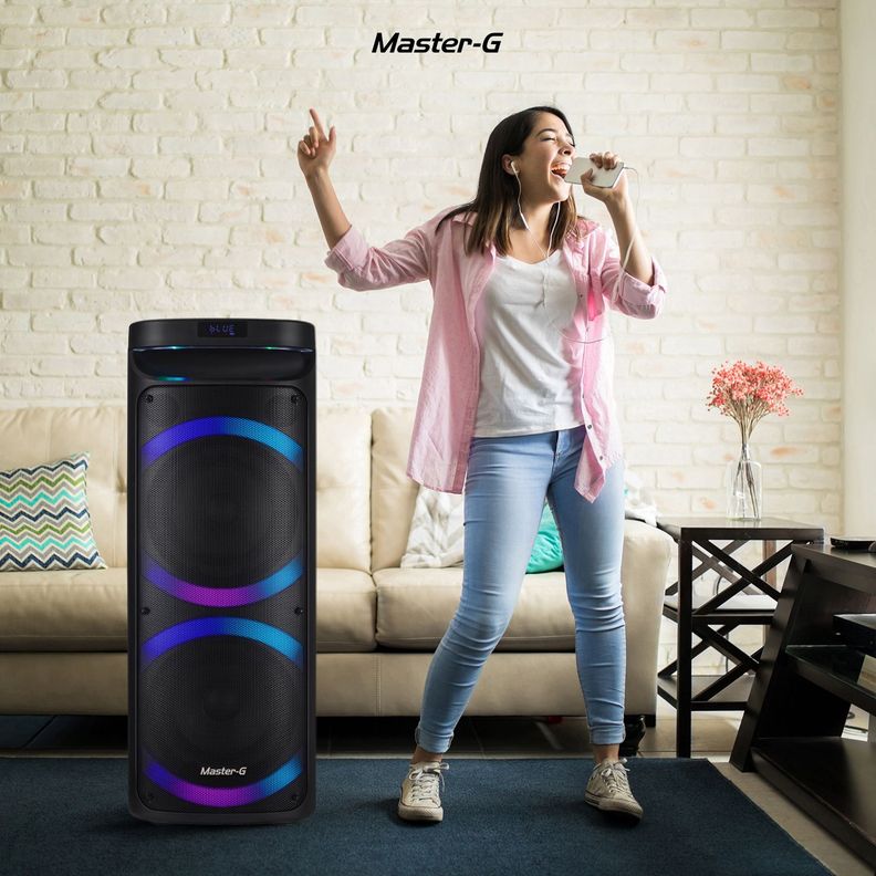 Parlante Karaoke Bluetooth 8" x2 60W MGPHANTOM-1