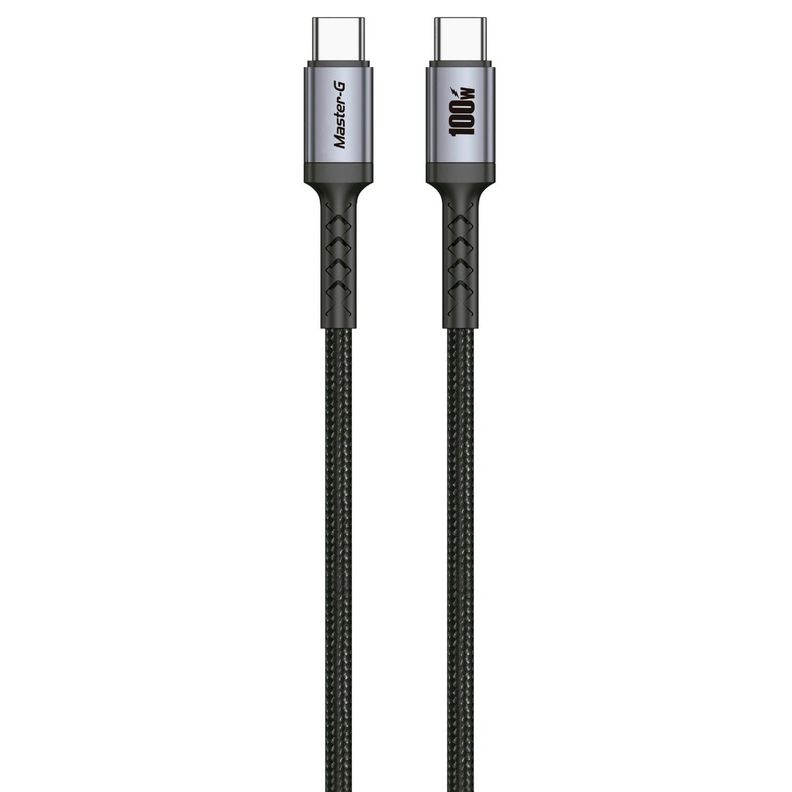 Cable De Carga Rápida Usb-C a C Antinudos 100W Master-G-1