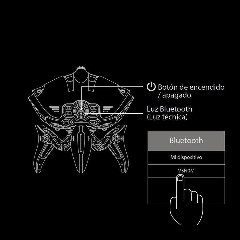 Parlante Portátil Venom Bluetooth Master-G-7