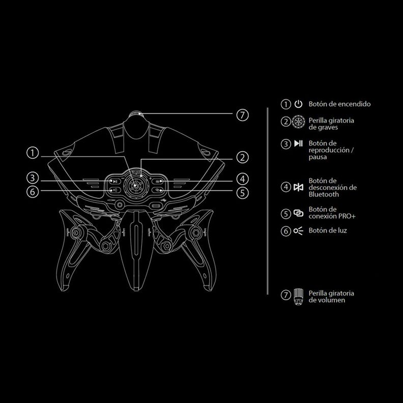 Parlante Portátil Venom Bluetooth Master-G-8
