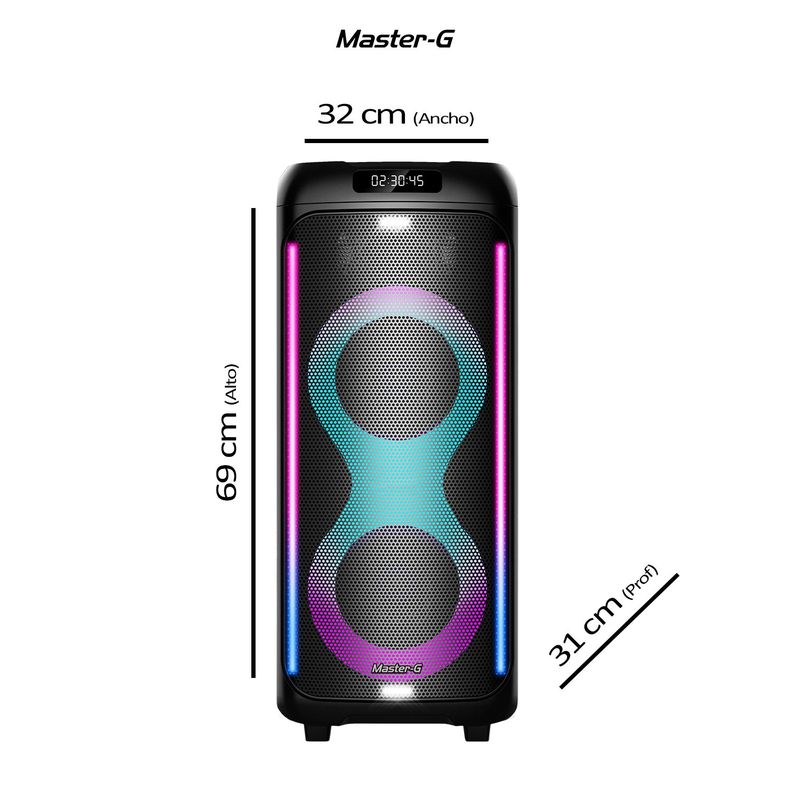 Parlante Karaoke Bluetooth Atenea 8x2 con micrófono-5