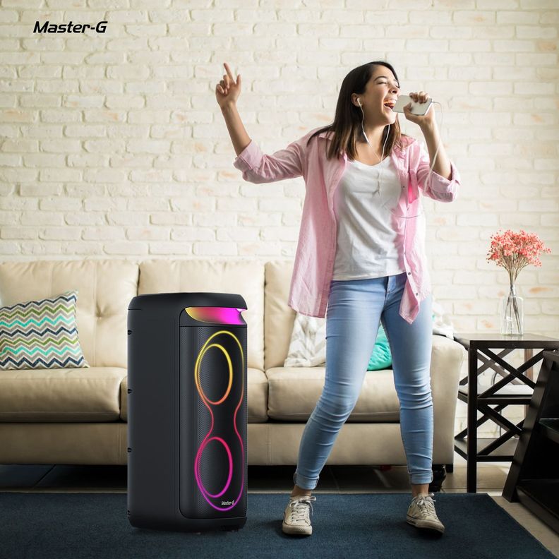 Parlante Bluetooth Karaoke Champion 6,5” X2 con Micrófono-8