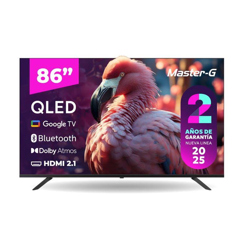 Master-G Smart TV QLED 86" Google TV 4K Bluetooth