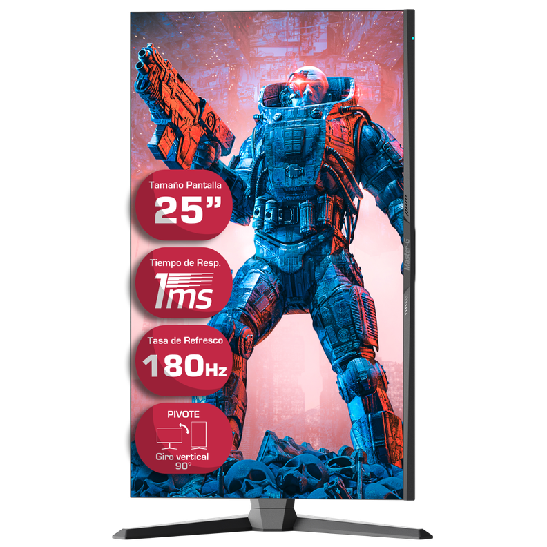 Monitor Gamer 25" FHD IPS Pivote 90 180Hz 1Ms MGMG2540-8